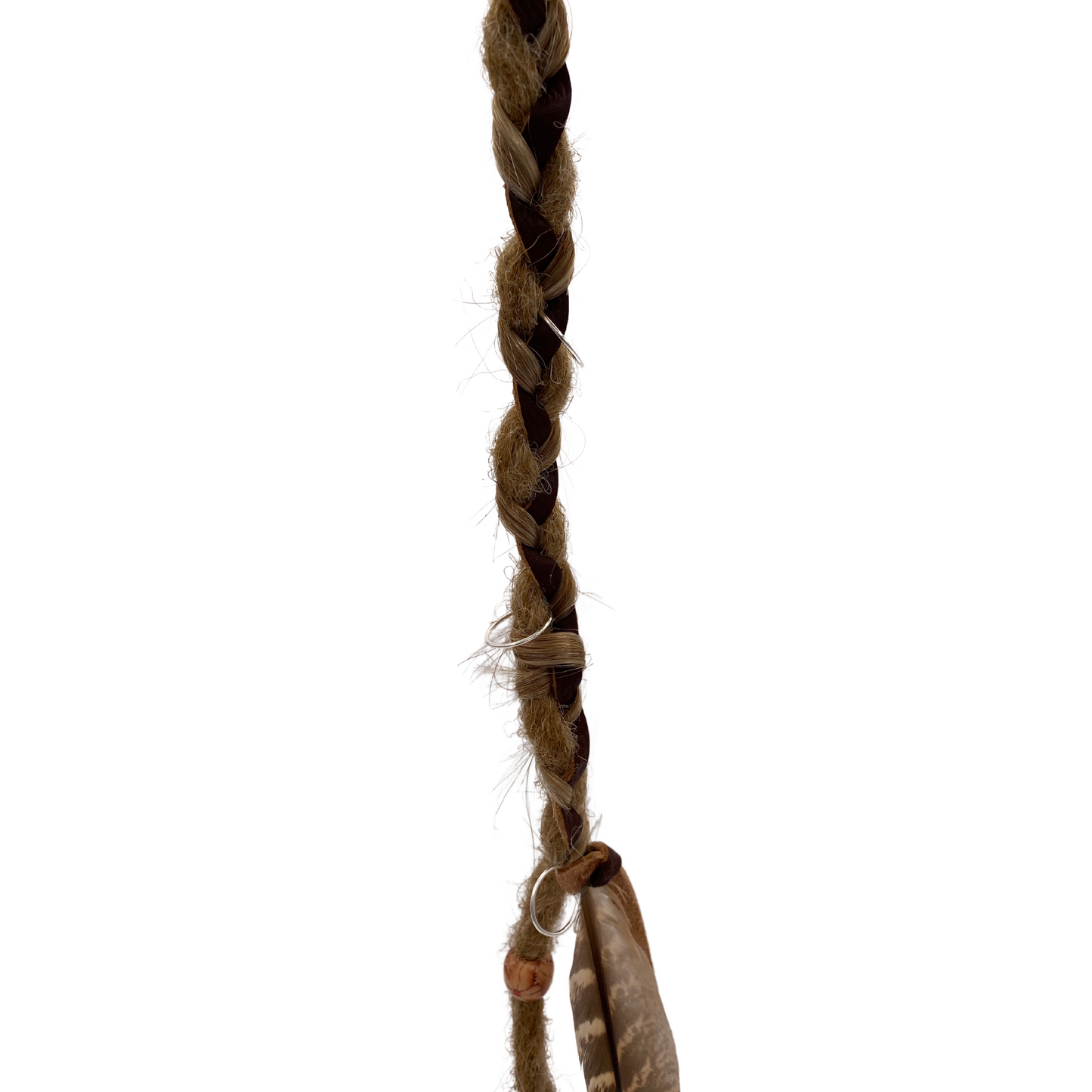 "K-Clip-in" Hair Extension - The Butterfly - Blonde Braid with Leather & Dread #17