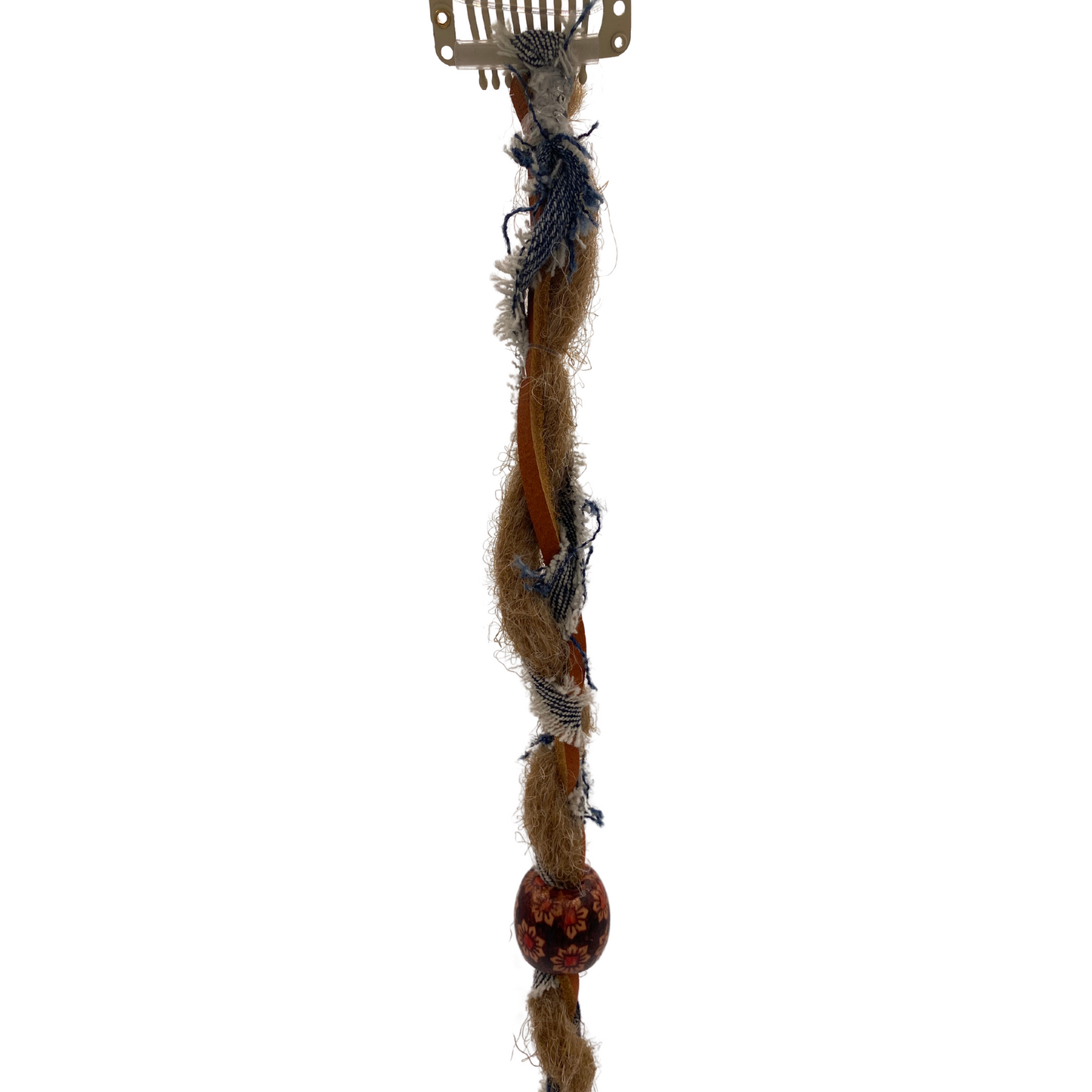 "K-Clip-in" Hair Extension - Blonde Ombre Dread (Braided Denim)