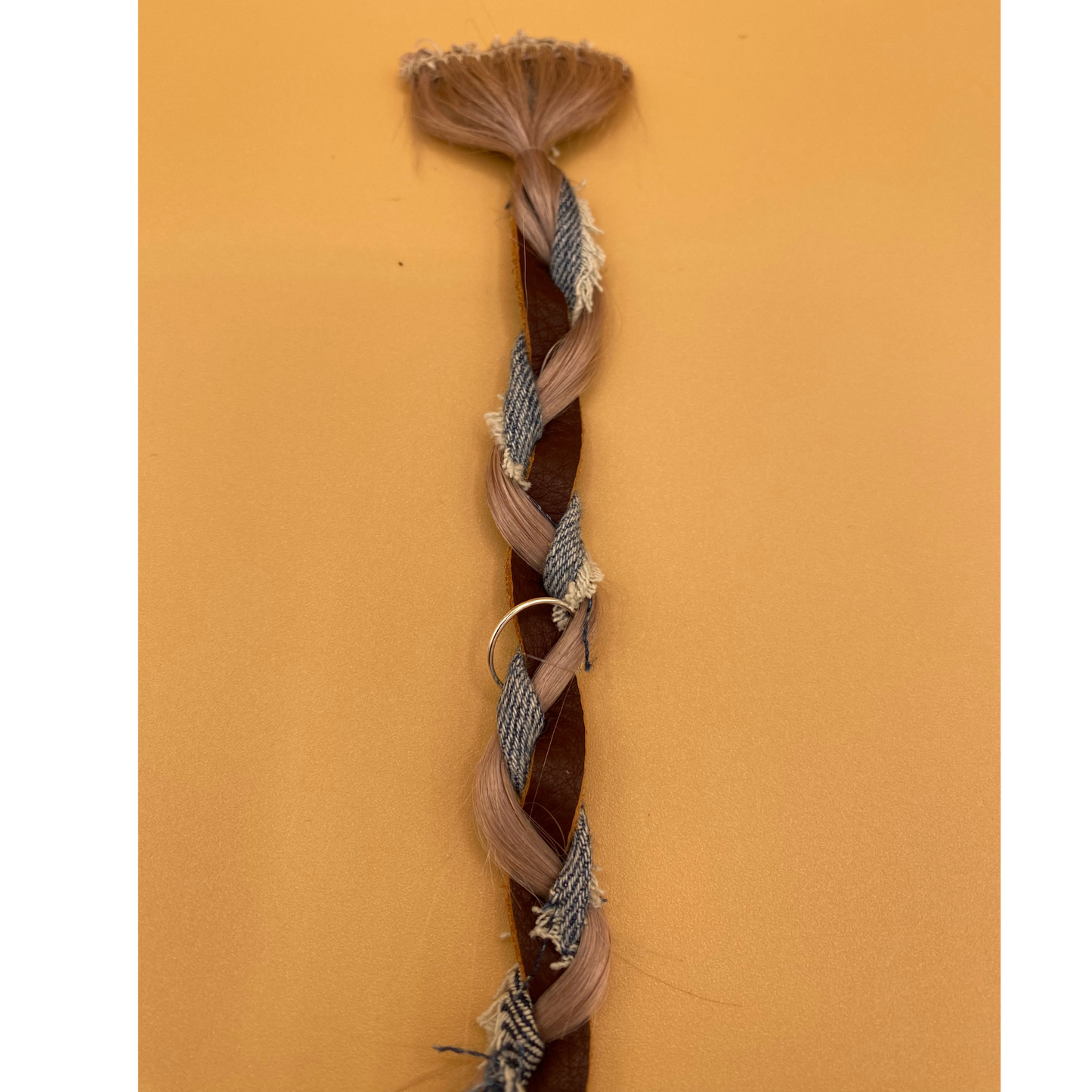 "K-Clip-in" Hair Extension - Platinum, Denim, & Leather