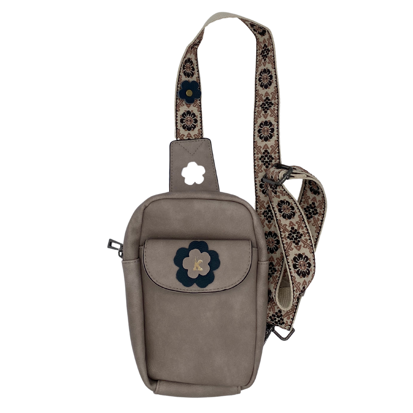 K-Girl Crossbody Bag - Putty (Navy Leather)